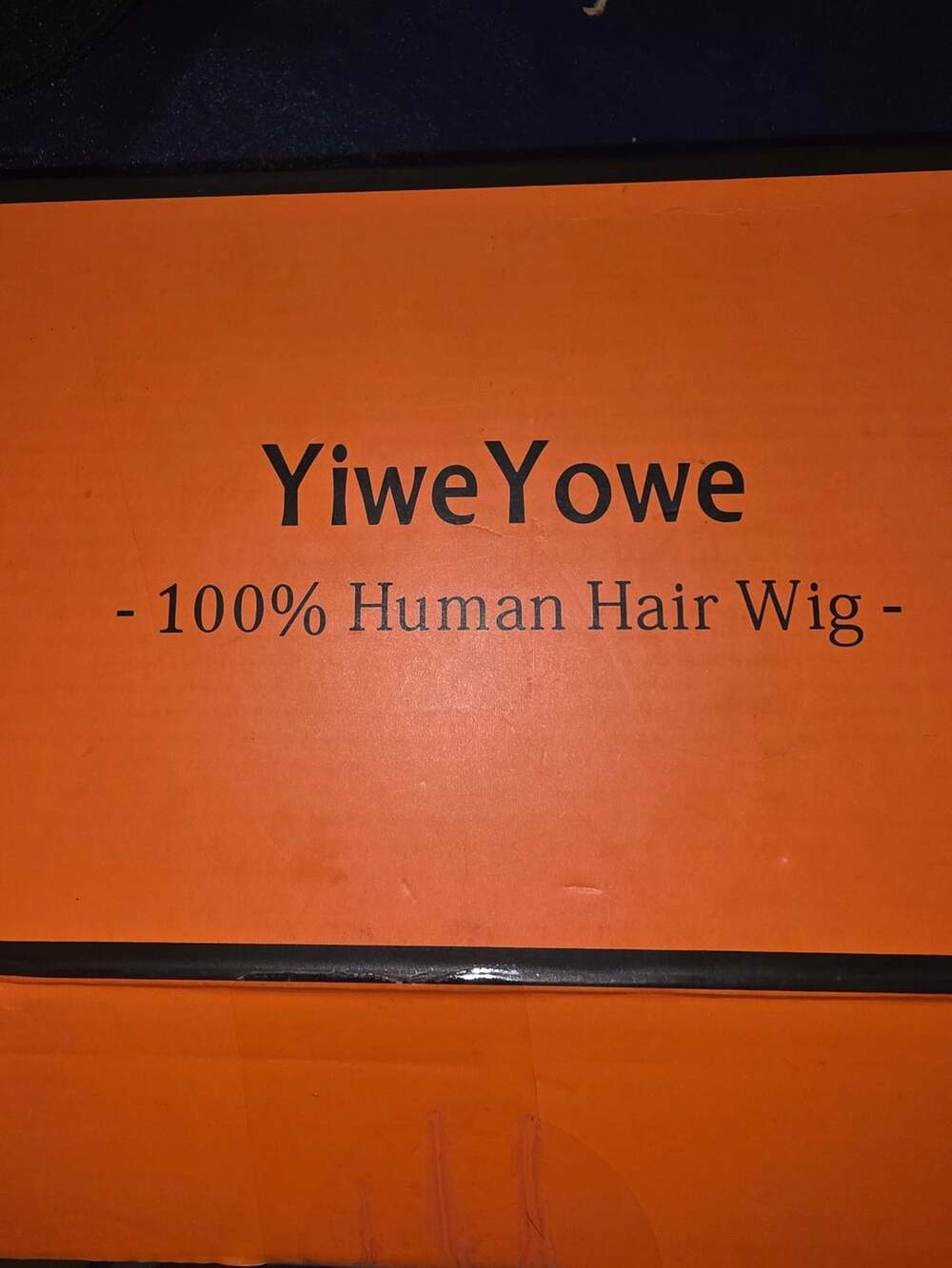 YiweYowe 100% Human Hair Wig Long Wavy Black